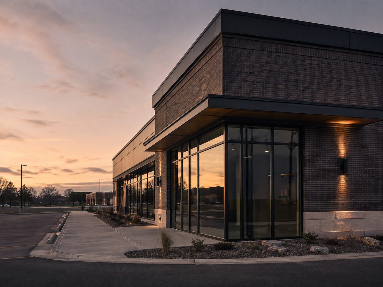 Commercial exterior construction project